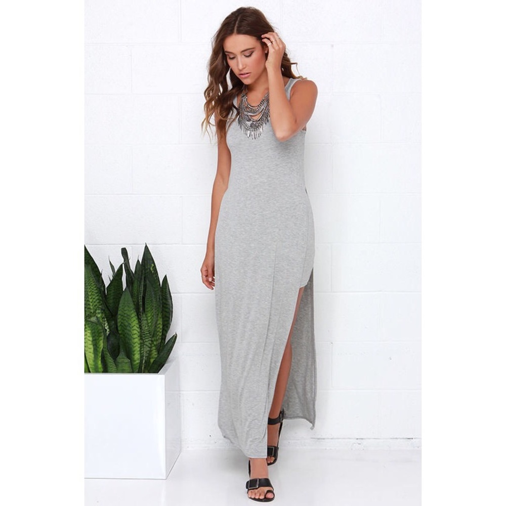 🌼SPRING SALE🌼 LuLu’s Heather Grey Maxi Dress